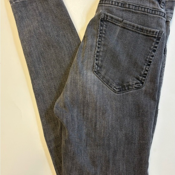 Garage skinny midrise zip and button raw hem grey ankle denim jeans size 00 - Picture 13 of 13